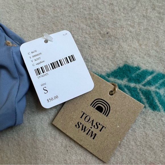 Toast one shoulder bikini top S Stone Fox Swim - Picture 2 of 3